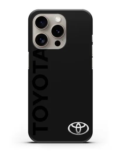 Чехол с надписью Toyota и логотипом силиконовый для iPhone 15 Pro