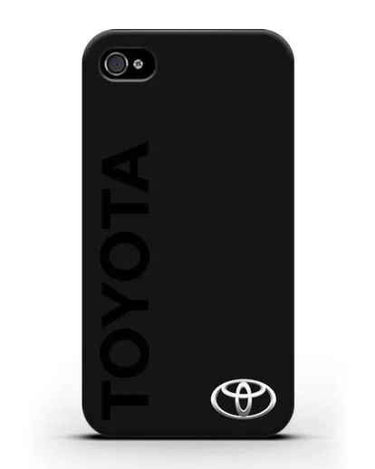 Чехол с надписью Toyota и логотипом силиконовый для iPhone 4/4s