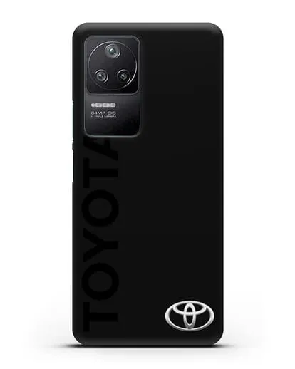 Чехол с надписью Toyota и логотипом силиконовый для Xiaomi Poco F4