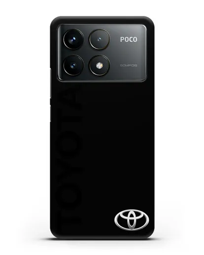 Чехол с надписью Toyota и логотипом силиконовый для Xiaomi Poco F6 Pro