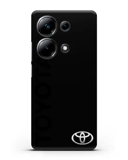 Чехол с надписью Toyota и логотипом силиконовый для Xiaomi Poco M6 Pro
