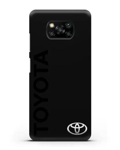 Чехол с надписью Toyota и логотипом силиконовый для Xiaomi Poco X3 Pro