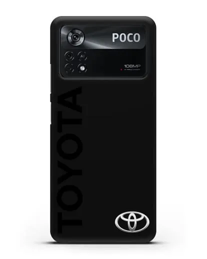 Чехол с надписью Toyota и логотипом силиконовый для Xiaomi Poco X4 Pro