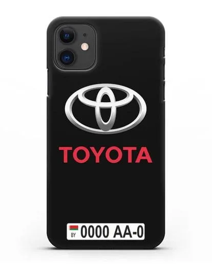 Чехол Тойота с номерным знаком силиконовый для iPhone 11