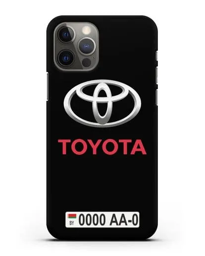 Чехол Тойота с номерным знаком силиконовый для iPhone 12 Pro