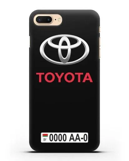 Чехол Тойота с номерным знаком силиконовый для iPhone 8 Plus