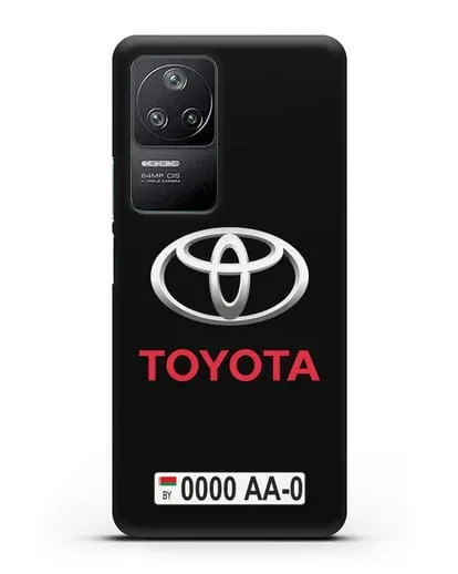 Чехол Тойота с номерным знаком силиконовый для Xiaomi Poco F4