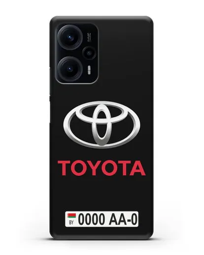 Чехол Тойота с номерным знаком силиконовый для Xiaomi Poco F5