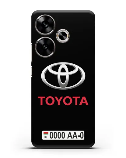 Чехол Тойота с номерным знаком силиконовый для Xiaomi Poco F6