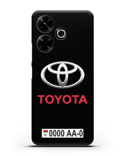 Чехол Тойота с номерным знаком силиконовый для Xiaomi Poco M6