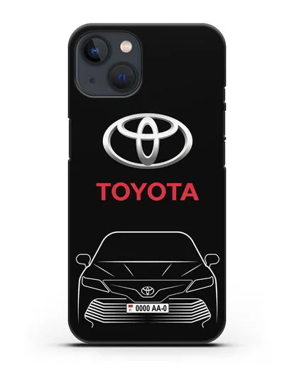 Чехол Toyota Camry с автомобильным номером силиконовый для iPhone 13 Mini