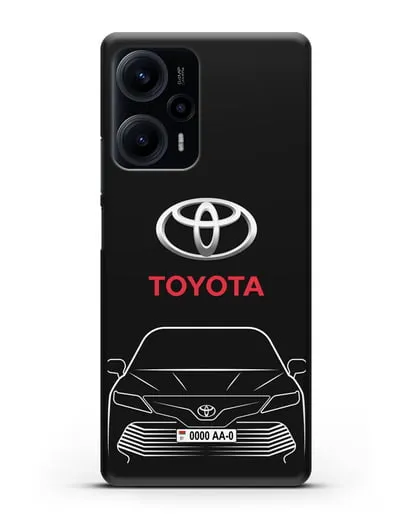 Чехол Toyota Camry с автомобильным номером силиконовый для Xiaomi Poco F5