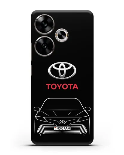 Чехол Toyota Camry с автомобильным номером силиконовый для Xiaomi Poco F6