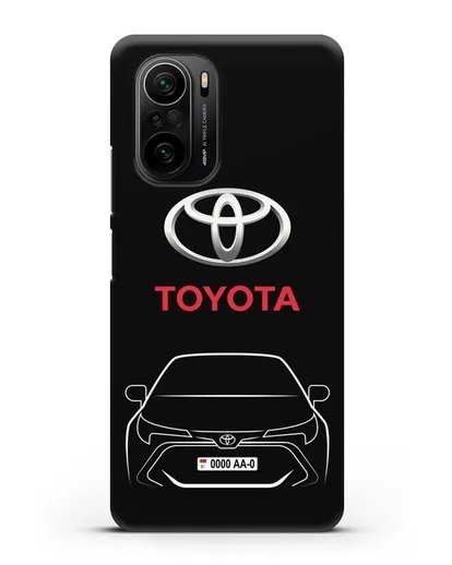 Чехол Toyota Corolla с автомобильным номером силиконовый для Xiaomi Poco F3 Pro