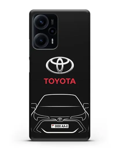Чехол Toyota Corolla с автомобильным номером силиконовый для Xiaomi Poco F5