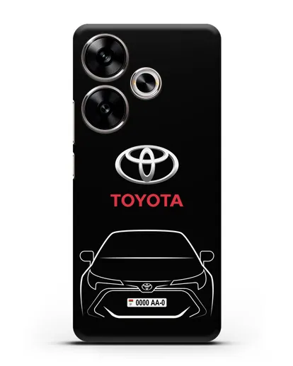 Чехол Toyota Corolla с автомобильным номером силиконовый для Xiaomi Poco F6