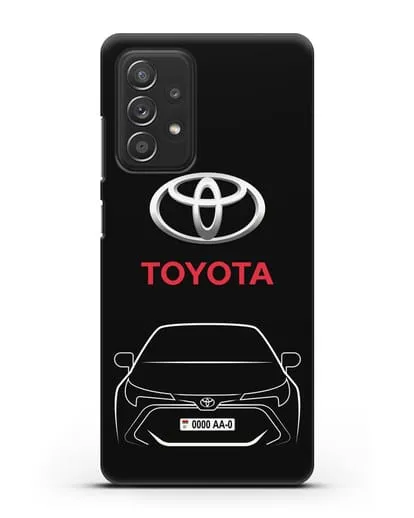 Чехол Toyota Corolla с автомобильным номером силиконовый для Samsung Galaxy A53