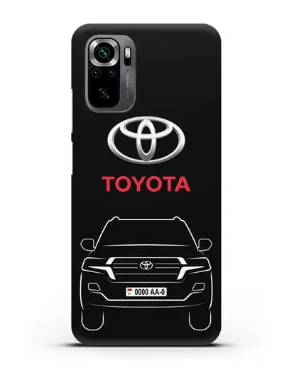 Чехол Toyota Land Cruiser с автомобильным номером силиконовый для Xiaomi Poco M5s