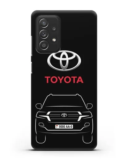 Чехол Toyota Land Cruiser с автомобильным номером силиконовый для Samsung Galaxy A53