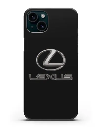 Чехол с логотипом Lexus силиконовый для iPhone 15 Plus