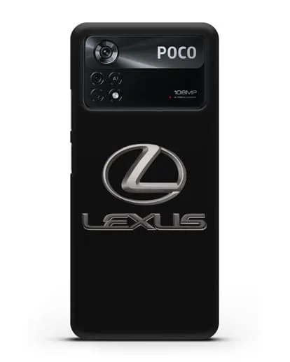 Чехол с логотипом Lexus силиконовый для Xiaomi Poco X4 Pro
