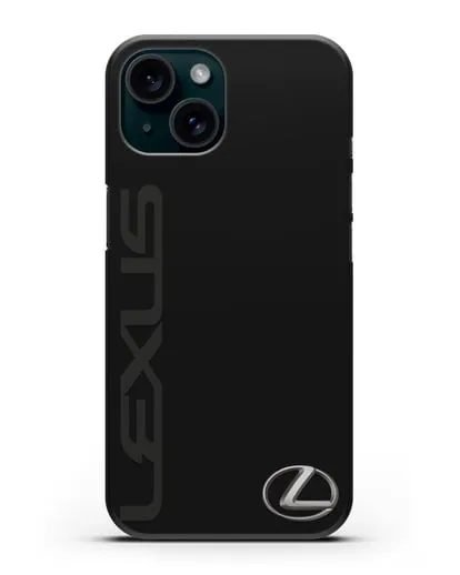 Чехол с надписью Lexus и логотипом силиконовый для iPhone 15