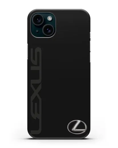 Чехол с надписью Lexus и логотипом силиконовый для iPhone 15 Plus