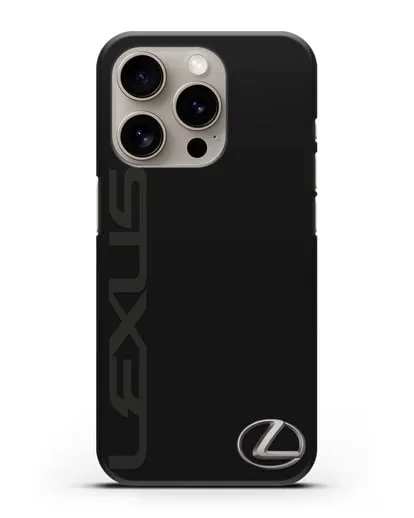Чехол с надписью Lexus и логотипом силиконовый для iPhone 15 Pro