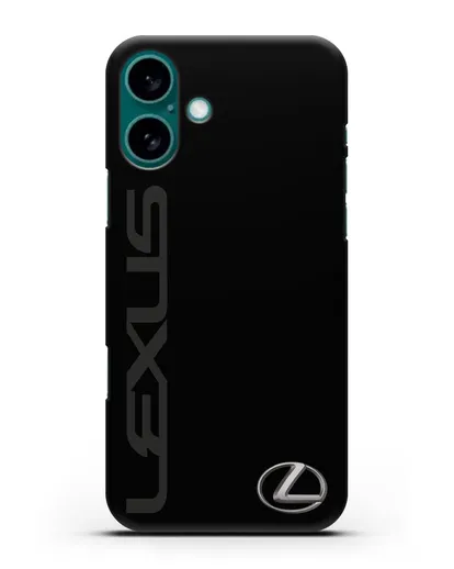 Чехол с надписью Lexus и логотипом силиконовый для iPhone 16 Plus