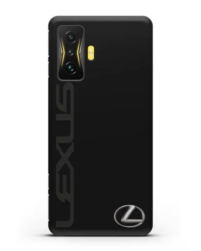 Чехол с надписью Lexus и логотипом силиконовый для Xiaomi Poco F4 GT