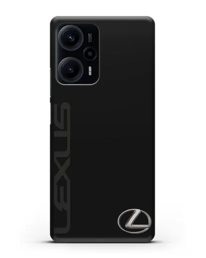 Чехол с надписью Lexus и логотипом силиконовый для Xiaomi Poco F5