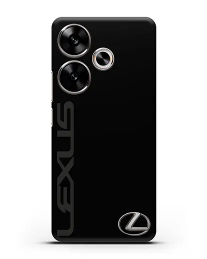 Чехол с надписью Lexus и логотипом силиконовый для Xiaomi Poco F6