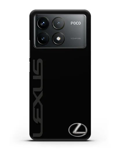 Чехол с надписью Lexus и логотипом силиконовый для Xiaomi Poco F6 Pro