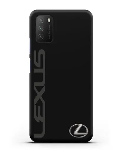 Чехол с надписью Lexus и логотипом силиконовый для Xiaomi Poco M3