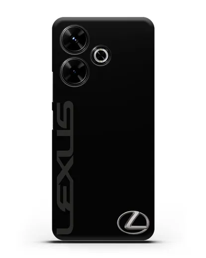 Чехол с надписью Lexus и логотипом силиконовый для Xiaomi Poco M6