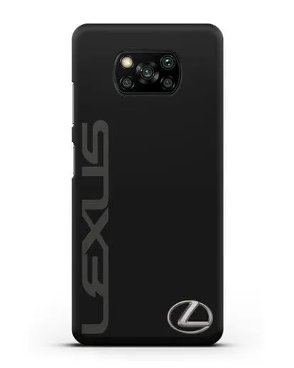 Чехол с надписью Lexus и логотипом силиконовый для Xiaomi Poco X3