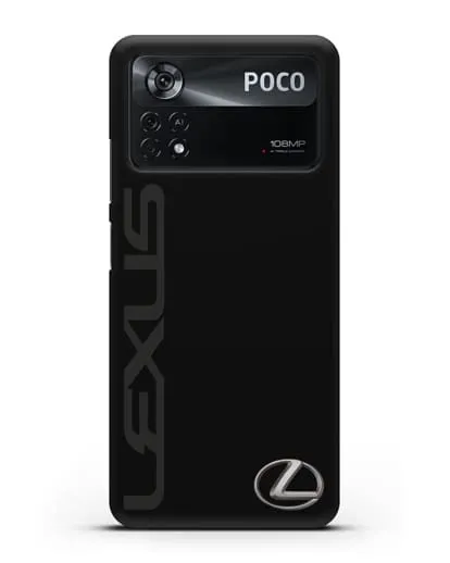 Чехол с надписью Lexus и логотипом силиконовый для Xiaomi Poco X4 Pro