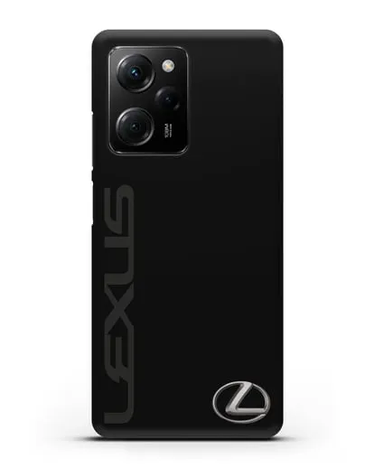 Чехол с надписью Lexus и логотипом силиконовый для Xiaomi Poco X5 Pro