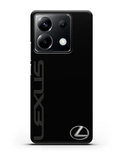 Чехол с надписью Lexus и логотипом силиконовый для Xiaomi Poco X6