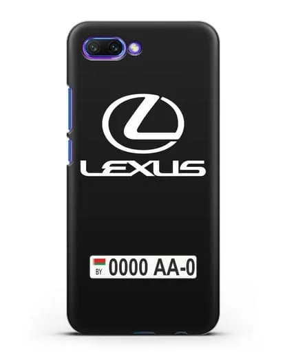 Чехол Lexus с автомобильным номером силиконовый для Honor 10