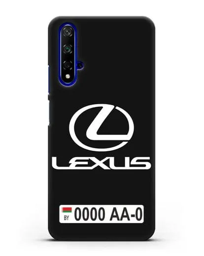 Чехол Lexus с автомобильным номером силиконовый для Honor 20