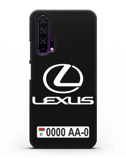 Чехол Lexus с автомобильным номером силиконовый для Honor 20 Pro