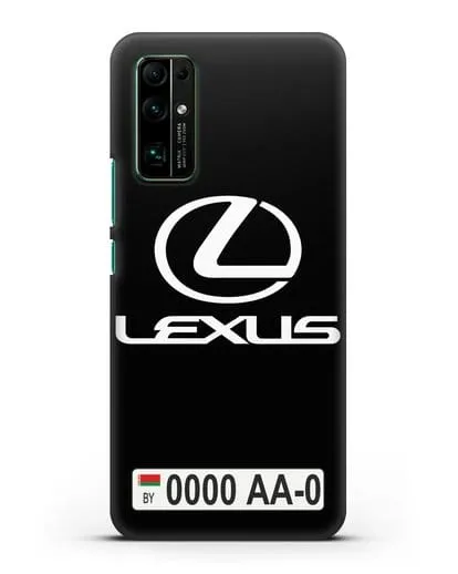 Чехол Lexus с автомобильным номером силиконовый для Honor 30