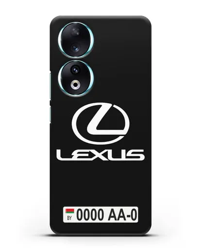 Чехол Lexus с автомобильным номером силиконовый для Honor 90