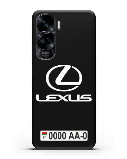 Чехол Lexus с автомобильным номером силиконовый для Honor 90 Lite