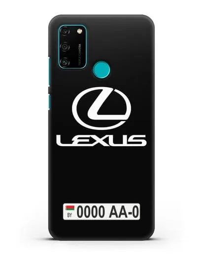 Чехол Lexus с автомобильным номером силиконовый для Honor 9A