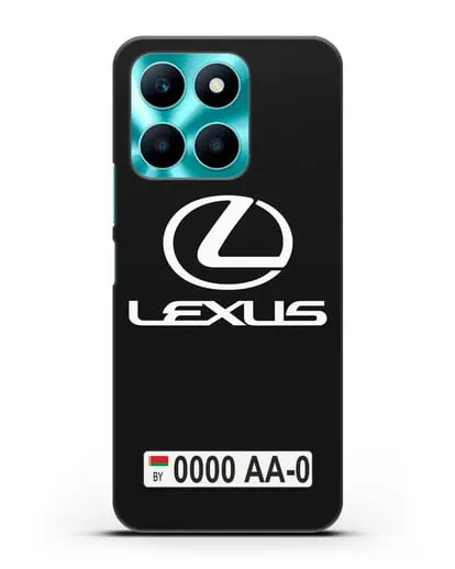 Чехол Lexus с автомобильным номером силиконовый для Honor X6a