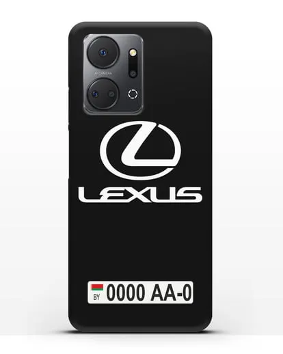 Чехол Lexus с автомобильным номером силиконовый для Honor X7a