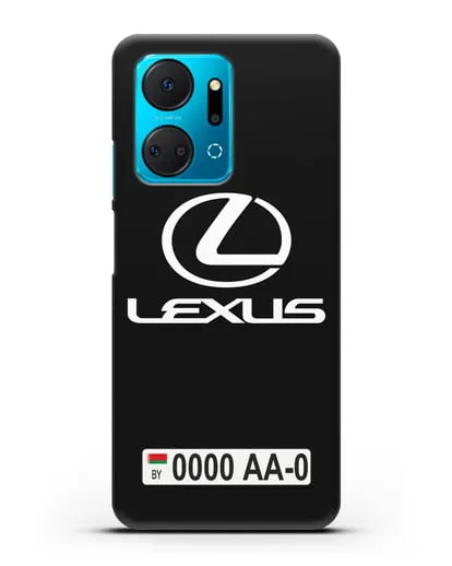 Чехол Lexus с автомобильным номером силиконовый для Honor X7a Plus