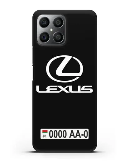 Чехол Lexus с автомобильным номером силиконовый для Honor X8